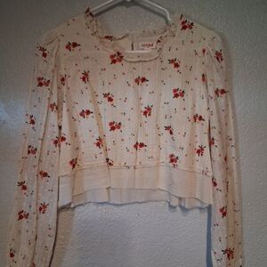 Cat & Jack Cream Floral Blouse
